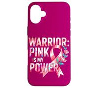 Breast Health Pink Ribbons Power Warrior Spirit Awareness Case for iPhone 16 Plus