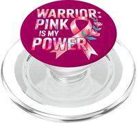 Breast Health Pink Ribbons Power Warrior Spirit Awareness PopSockets PopGrip for MagSafe