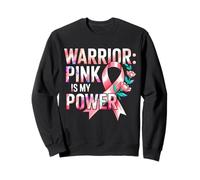 Breast Health Pink Ribbons Power Warrior Spirit Awareness Sweatshirt