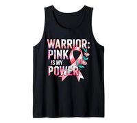 Breast Health Pink Ribbons Power Warrior Spirit Awareness Tank Top