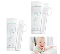 Breast Milk Collector 6ml, Premium Colostrum Collector Kit (2pcs), Reusable, Safe for Freezer/Heat - Includes Storage Case, Cleaning Brush & Soft Cotton Wipes, Essential for New Mums Breastfeeding