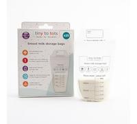 Breast Milk Storage Bags Breastmilk Pouches for Fridge or Freezer Use, Store Flat or Standing, BPA and BPS Free, Pre-Sterilised, Double Zipper Seal Multi Pack Tiny to Tots (25 Pack)