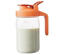 Breast Milk Storage Bottles 32oz, Leakproof Breast Milk Pitcher with Handle & Scale, Safe Glass Breastmilk Storage Bottles for Fridge Breastmilk