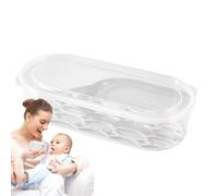 Breast Milk Storage Box, Refrigerator Breast Milk Stackable Storage Box, Transparent Sealed Organizer Bins, Waterproof Reusable Breast Milk Containers for Baby Pouches, Milk