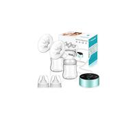 PiAEK Breast Pump, Electric Breastfeeding Pump 3 Modes 10 Levels Dual Rechargeable Nursing Double Breast Milk Pump Massage with Touchscreen LED BPA Free