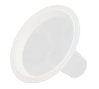 Breast Pump Flange Replacement, Leakage Proof Breast, Flexible Soft Silicone White Edge Flange with 105° Ergonomic Design for Comfortable Breastfeeding, Fits Most Portable B (24mm/0.94in)