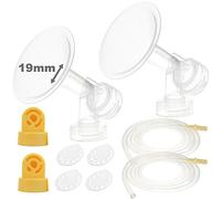 Breast Pump Kit (Breastshield 19mm, Xs) for Medela Pump in Style Advanced Breastpump. Include Replacement Tubing for Pump in Style, 2 One-piece Breastshields (Replace Medela Personalfit), 2 Valves, and 4 Membranes. Replace Medela Personalfit Connector and Breastshield. Medela S, 21mm Breastshield, Medela Valve, Medela Membrane. Suitable for Pump-in-style Released After July 2006.