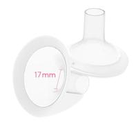 Breast Pump Parts for Medela, 17MM Oval Soft Flanges w/ 106 Degree Wider Opening Angle for Medela Symphony Pump, PersonalFit, Freestyle, Maxflow, Freestyle Flex Swing Maxi Connector(2 Packs )