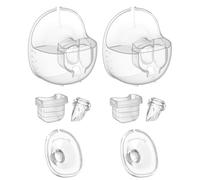 Breast Pump Parts Original Flange Shield 24mm Duckbill Valve Silicone Diaphragm Milk Collector Cup Overall Replacement Accessories Portable Compatible with MOMMED Mumgaroo Bioby S18 S21, 2 Packs 8 Pcs