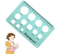 Breast Pump Size Measuring Card - Silicone Nipple Gauge Tool, Flange Measurement Ruler, Nursing Indicator, Breastfeeding Equipment Sizer, Postpartum Care Aid, Milk Expression Support Tool | High