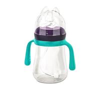 Breastfed Baby Bottles - 240ml Silicone Nipple Baby Feeder | Leak-Proof Portable Sippy Bottle with Handles | Breast Milk Bottles | Baby Feeding Supplies for Babies Boys Girls Breastfeeding