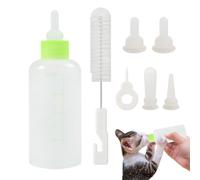 Breastfeeding Bottle Set for Puppies - 60ml PP 7 Pieces Feeding Dispenser Set for Small Pets Milk Delivery System Feeding Control Aid | Perfect for Care, Handon