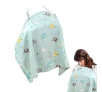Breastfeeding Cover,Cotton Nursing Cover up - Child Safety Car Seat Accessories, Arch Neckline Apron, Carseat Canopy for Home Outdoor Road Trip Travel