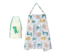 Breastfeeding Cover, Nursing Cover, Soft 100% Cotton Breast Feeding with Adjustable Neck Strap, Breathable, Lightweight Privacy Cloth for Nursing in Public, Baby Feeding Covers for Moms on the Go