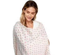 Breastfeeding Cover with Adjustable Strap, 360° Full Privacy Muslin Nursing Cover & Pumping Scarf, Multi-Use Car Seat Canopy, Stroller Cover, Soft Breathable Cotton (Rose)