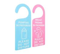 Breastfeeding Door Knob Sign Marker Acrylic 2pcs Do Not Disturb | High Contrast Text, Visibility, round Knob and Handle Use, Privacy Support for Lactation Breaks