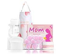 Breastfeeding Essentials Kit for Nursing Moms - Nursing Pads, Nursing Cover, Nipple Cream 50g, Breastmilk Storage Bag, Hot and Cold Breast Therapy Packs, 55 Piece Gift Set