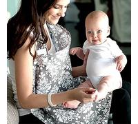 Breastfeeding Nursing Cover,Breathable Cotton Privacy Feeding Cover, Feeding Apron,Adjustable Strap, Stylish and Elegant (Style 1)