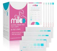 Breastmilk Alcohol Test Strips for Breastfeeding Moms 25 Strips - Quick Result Reliable Breastmilk Tests for The Presence of Alcohol in Breast Milk with Graded Results by Miloo