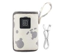 Breastmilk Bottle Warmer, Portable Milk Heater, Insulated Feeding Bag, USB Bottle Warmer, Best Portable Bottle Warmer Rechargeable Insulated Bag for Travel, 5.51x4.33x1.57in