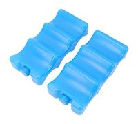Breastmilk Ice Pack, 2pcs Reusable Ice Box for Breastmilk Contoured Shape Blue Large Size Preservation Cooling Fits 6 Baby Bottles for Working Mom
