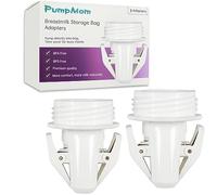 Breastmilk Storage Bag Adapters for Spectra S1 S2 Pumps, Avent Comfort Wide Mouth Flange Pump to Use with Lansinoh and Nuk Breastmilk Storage Bags by PumpMom