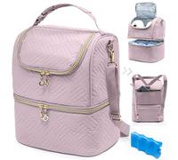 Breastmilk Storage Bag with Ice Pack for 6 Mam Bottles - Breast Pump Bag with Cooler Bag for 6 Baby Bottles Up to 9 Ounce - Breast Milk Pumping Bag, Bottle Cooler Bag for Daycare,Insulated Bottle Bag