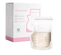 Breastmilk Storage Bags 60 Count 250ml Disposable Milk Storage Bag with Pour Spout Self-Standing Bag for Breastfeeding Leakproof Fast Freeze BPA Free