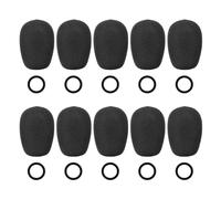 Breath and Wind Interference Mic Foam Cover with Silicone Retainer, Aviation Headset Windscreen Replacement Accessory Aviation Headset Mic Cover Microphone Windscreen Replacement Boom Microphone Foam
