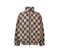 BREATH block-check pile jacket - Brown S-M-L-XL-XXL