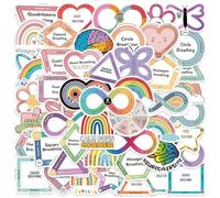 Breath Calm Anxiety Sensory Stickers |50Pcs Calming Strips Waterproof Vinyl