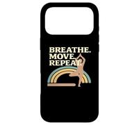 Breath Move Repeat Yoga Pose Rainbow Case for iPhone 17 Pro Max
