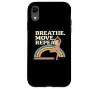 Breath Move Repeat Yoga Pose Rainbow Case for iPhone XR