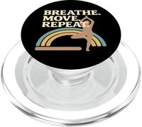 Breath Move Repeat Yoga Pose Rainbow PopSockets PopGrip for MagSafe