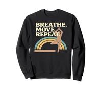 Breath Move Repeat Yoga Pose Rainbow Sweatshirt