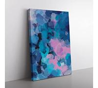 Breath Of Night Abstract Canvas Wall Art Print Ready to Hang, Framed Picture for Living Room Bedroom Home Office Décor, 60x40 cm (24x16 Inch)