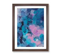 Breath Of Night Abstract Framed Print for Living Room Bedroom Home Office Décor, Wall Art Picture Ready to Hang, Walnut A4 Frame (34 x 25 cm)