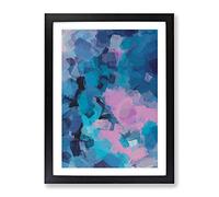 Breath Of Night Abstract Framed Print for Living Room Bedroom Home Office Décor, Wall Art Picture Ready to Hang, Black A3 Frame (34 x 46 cm)