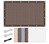 Breathable 1.3x5.6m Outdoor Canopy Cover for Balcony & Camping - Includes Ropes & Cable Ties, Durable Brown Shade Protection for Sun & Rain