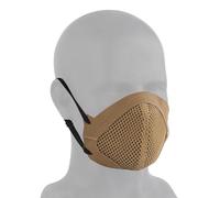 Breathable 3D Contoured Silicone Sports Face Mask, Adjustable Ear Loops, Lightweight Reusable for Outdoor, Tactical, Duty (CB)