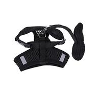 Breathable Adjustable Dog Harness Vest for Small Pets Puppies and Cats Lightweight Mesh Back Chest Strap for Comfort and Support Size S Black