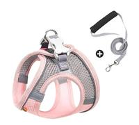 Breathable Adjustable Pet Harness Dog Vest Harness Dog Harness Soft Mesh Reflective Breathable Vest Harnesses Easy Walk Harness With Buckle For Small And Medium Dogs Comfortable Dog Vest Harness(Pink