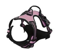 Breathable Adjustable Pet Harness Dog Vest Harness Dog Harness Soft Mesh Reflective Breathable Vest Harnesses Easy Walk Harness With Buckle For Small And Medium Dogs Comfortable Dog Vest Harness(Pink,