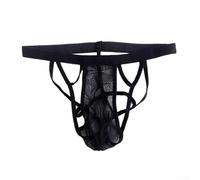 Breathable and Sensual Men's Pouch Brief Ultra Thin and Comfortable (Black)