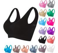 Breathable Anti-Sagging Sports Bra for Women Plus Size Wireless Bras with Cooling Lift-Up Air Tech Mesh High Support, #G02-black, 3X-Large