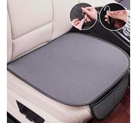 Breathable & Anti-Slip Cotton Car Seat Covers, Non Slip Car Seat Pad, Ice Silk Breathable Cushion, Car Seat Covers for Summer Heat, Comfort Cooling Front Driver Seat Covers (Gray,Front Seat-1 Pcs)