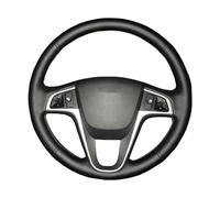 Breathable Anti-slip Protector For Hyundai For Solaris RU 2010-2016 For Verna For I20 2009-2015 Auto Braid On The Steering Wheel Cover Car Braiding Covers(Black)