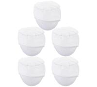 Breathable Anti-static Working Cap Polyester Mesh Fabric 5pcs White