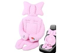 Breathable Baby Seat Cushion, Washable Car Seat Cushion for Baby, Soft Stroller Padding, Soft Bean Down Stroller Insert 33.07 x 16.14 Inches for Babies Boys and Girls (Gray, Pink)