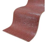 Breathable Bamboo Chair Pad Natural Rattan Summer Mat Double-Ribbed & Reinforced Perfect for Home Office Sofas Recliners Carbonized Color (80×180cm/31×71in)